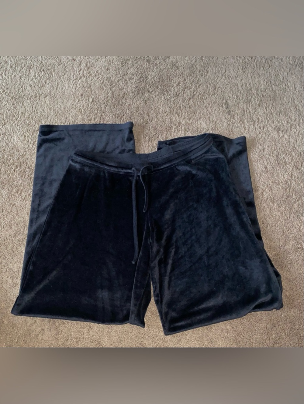 Juicy Couture Black Velour Track Pants